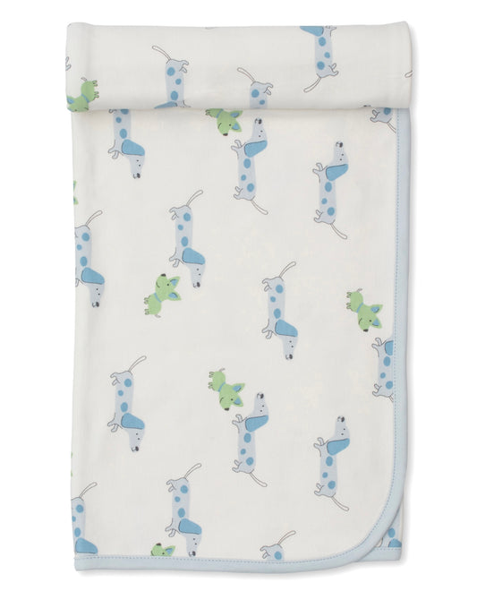 Kissy Kissy Puppy Fun Blanket Blue