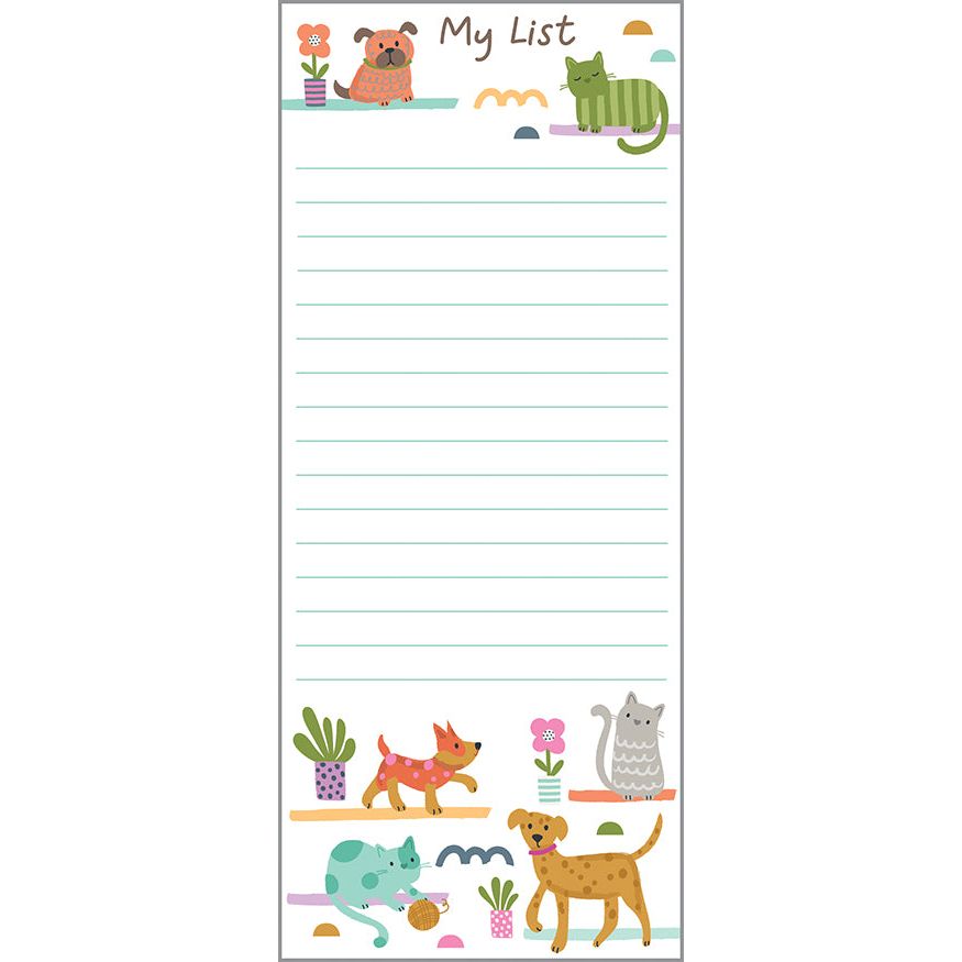 Gina B. List Pad - Cats & Dogs