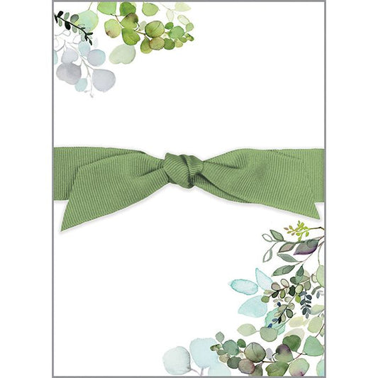 Gina B. Chunky Bow Notepad - Botanical Leaves