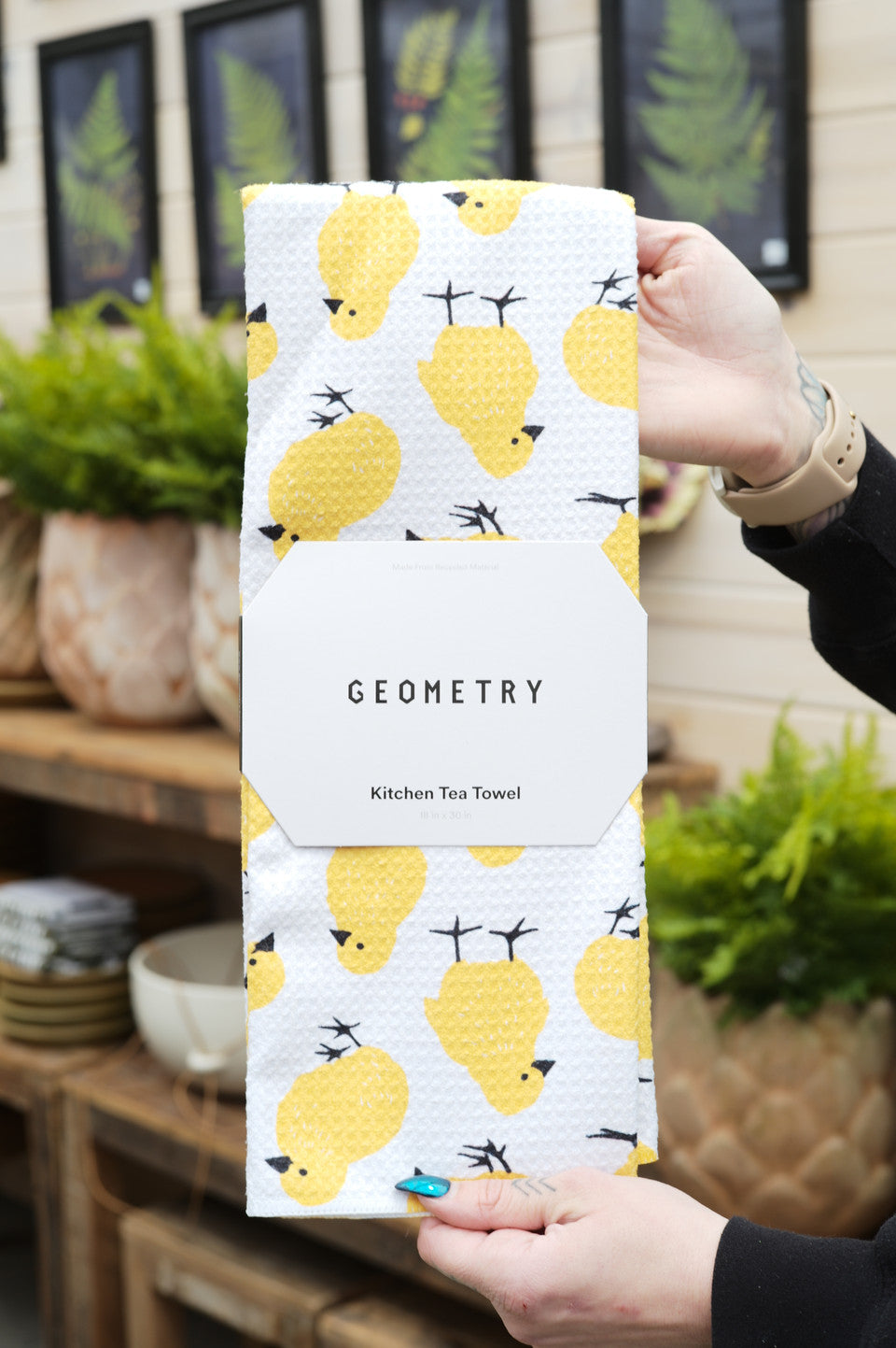 Geometry Peep Parade Tea Towel