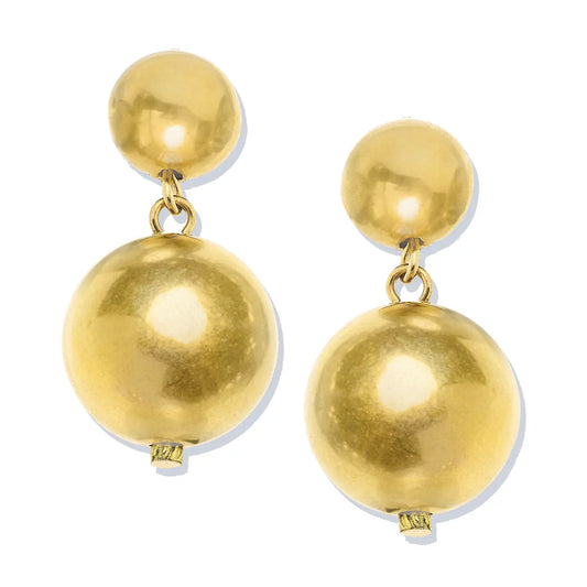 Susan Shaw Gold Plated Ball Dangle Earrings