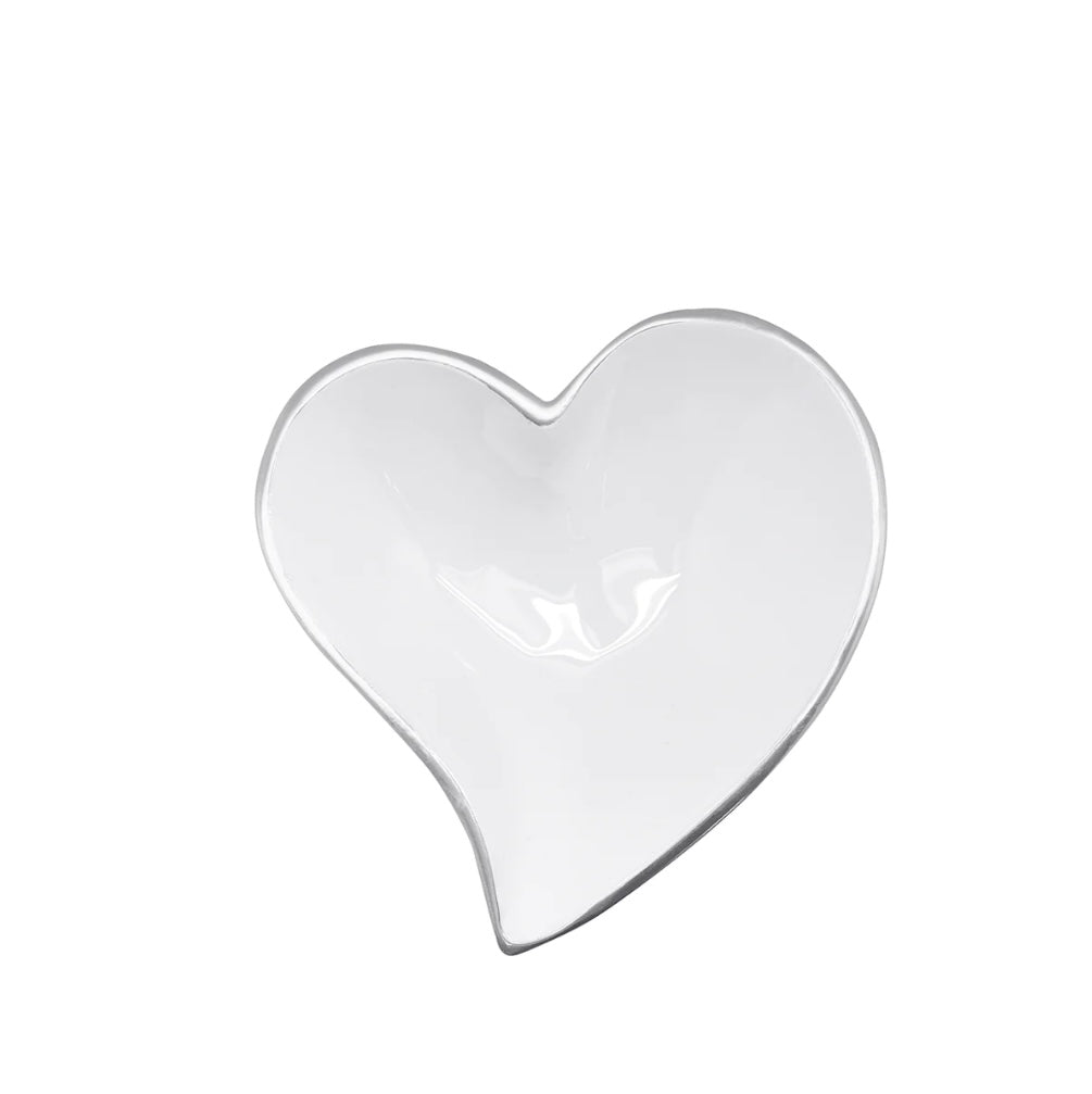 Mariposa Small White Heart Bowl