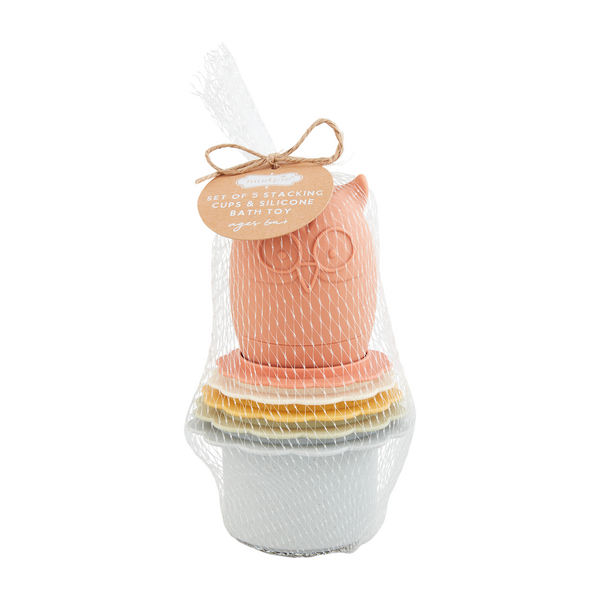 Orange Stacking Cup Bath Set