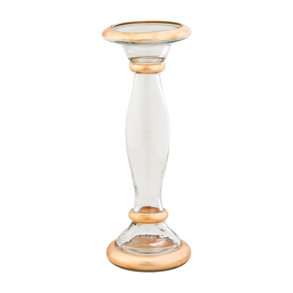 Candlestick Gold & Glass Small