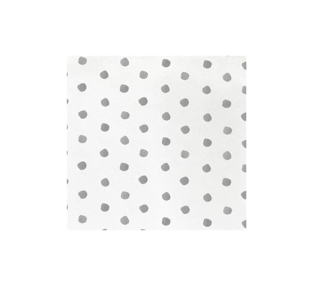 Vietri Papersoft Light Gray Dot Cocktail Napkin 20 pk