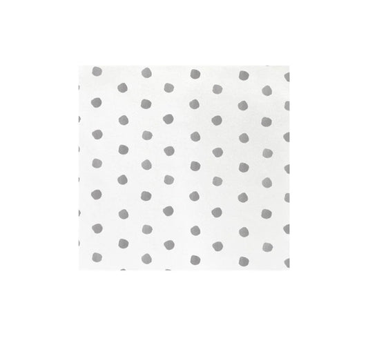 Vietri Papersoft Light Gray Dot Cocktail Napkin 20 pk