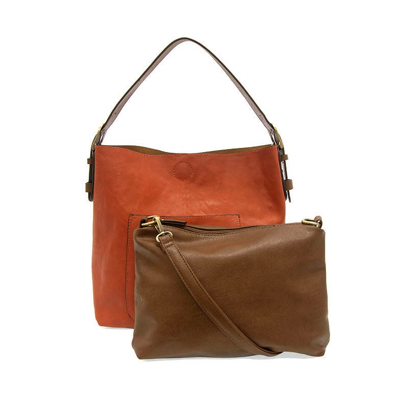 Joy Susan Classic Hobo Handbag Terracotta Orange