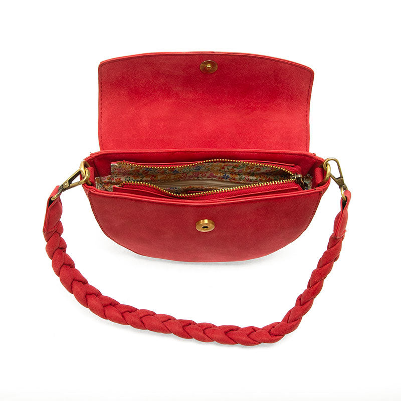 Joy Susan Luna Crescent Crossbody Red