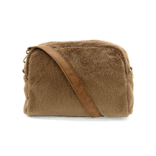 Joy Susan Ginny Faux Fur Crossbody Bag Coffee