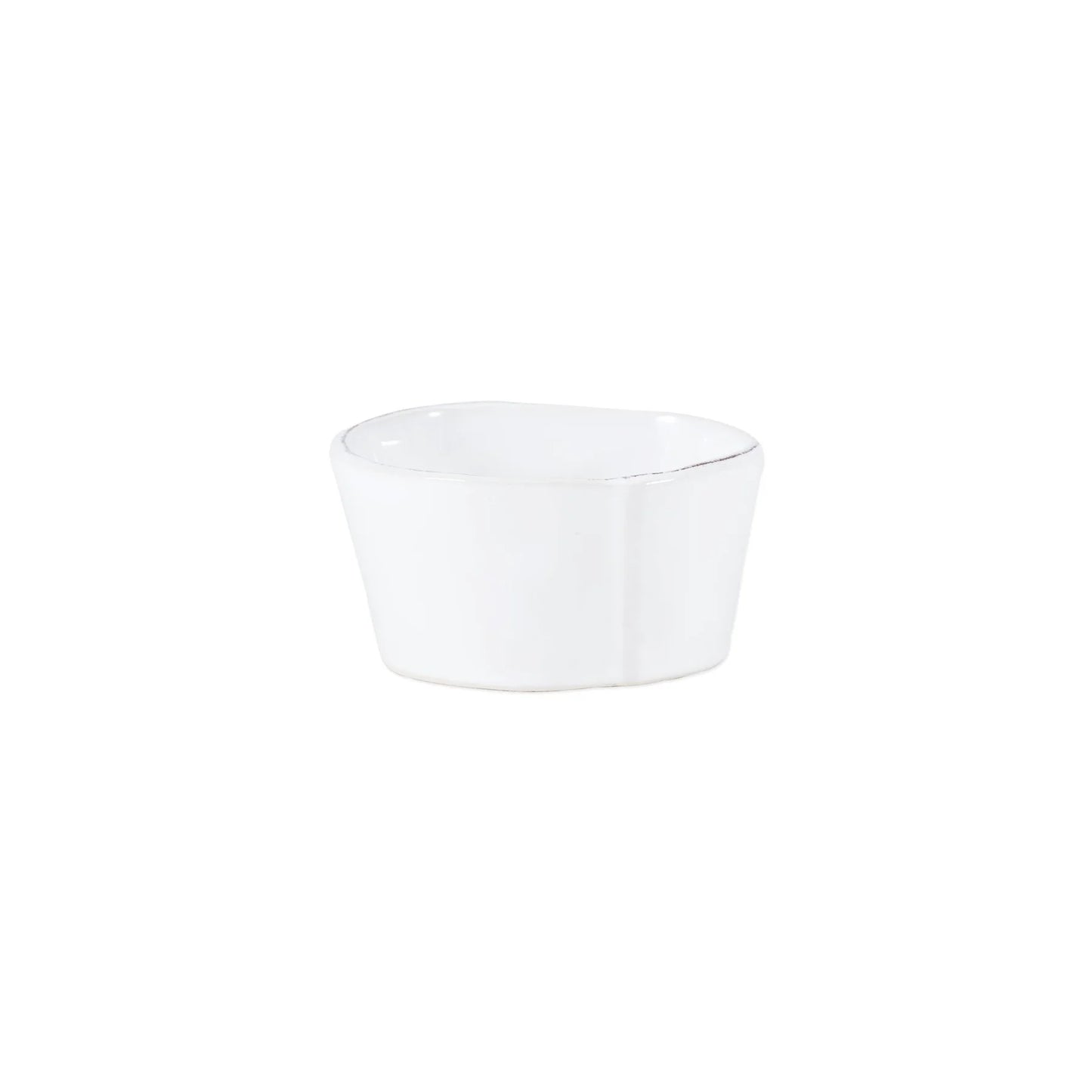 Vietri Lastra White Condiment Dish