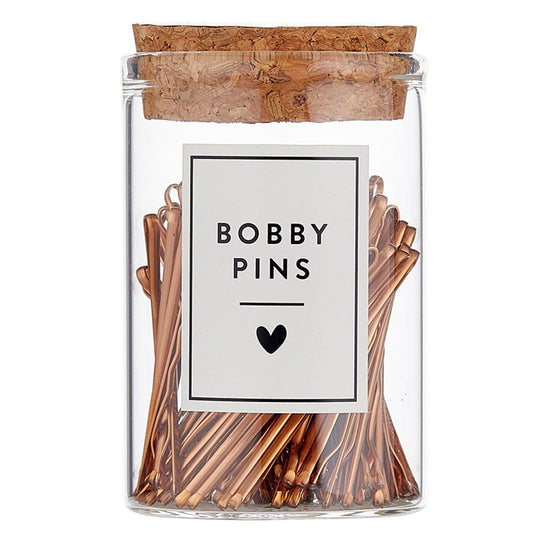 Bella Beauty Rose Gold Bobby Pin Jar