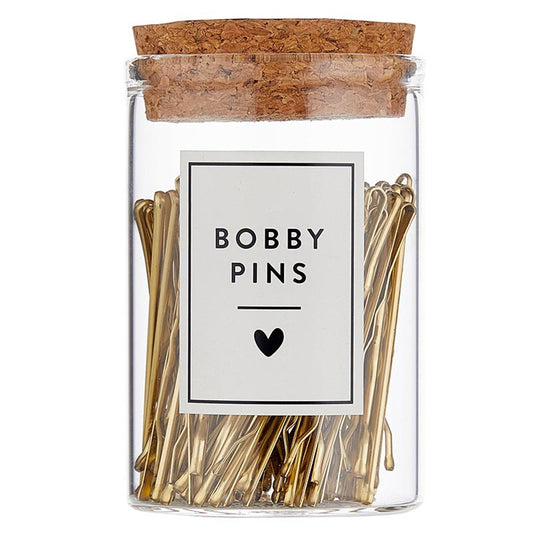 Bella Beauty Gold Bobby Pins Jar