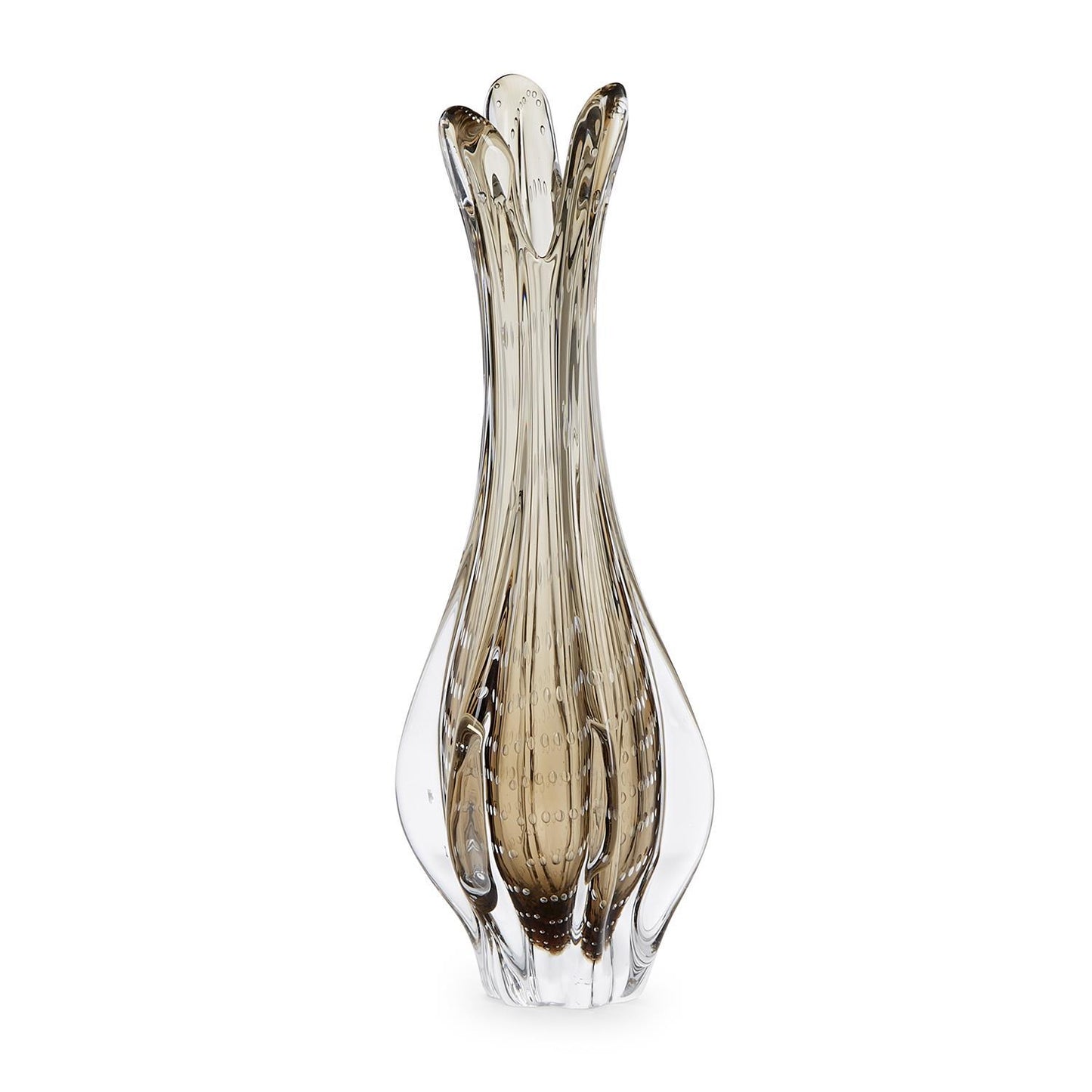 Gray Handblown Glass Vase