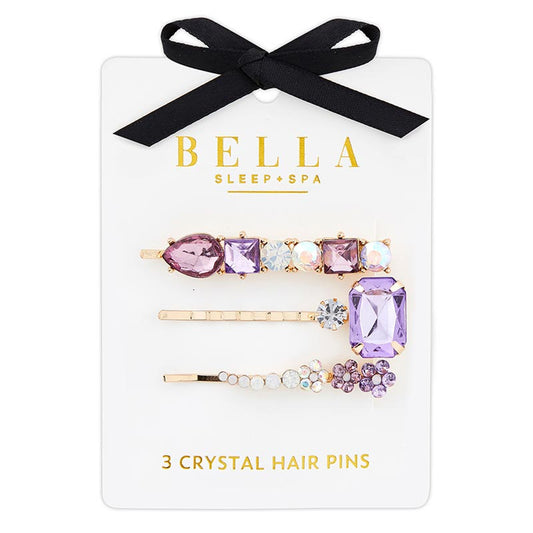 Bella Beauty Crystal Hair Pins Lavender Jewels