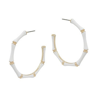 Meghan Browne Sash White Earrings