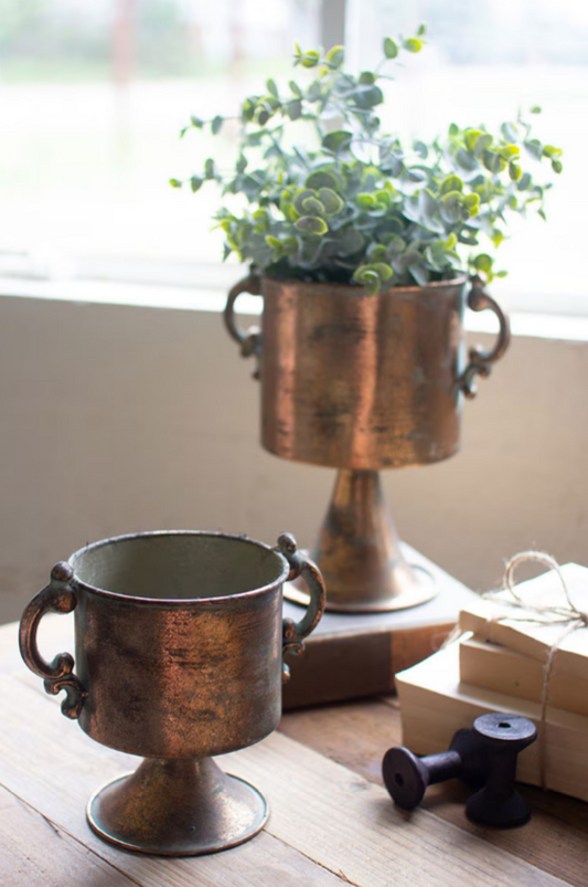 Antique Copper Finish Planter Large