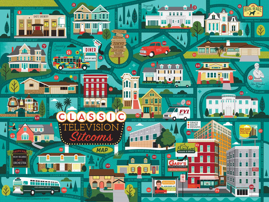 Classic Sitcom Map Puzzle