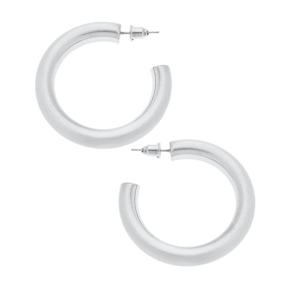 Arabella Hoop Earrings Silver