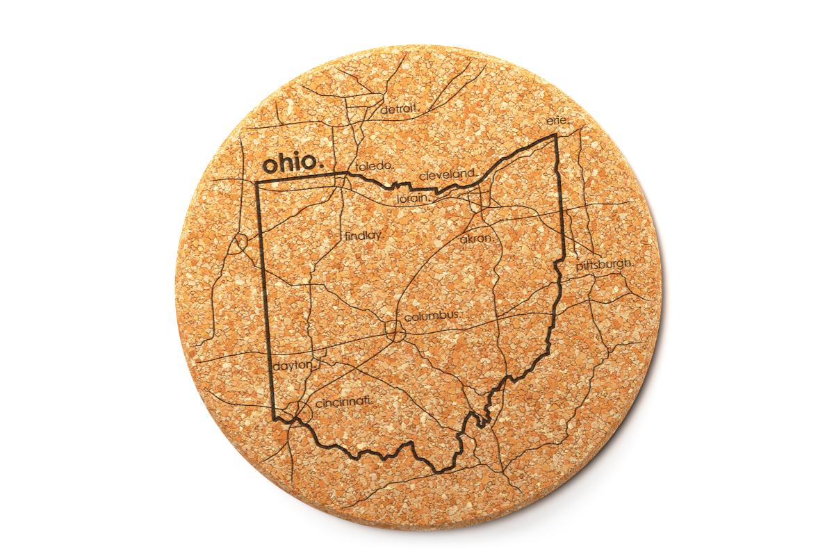 Ohio Cork Coasters