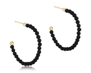 eNewton 3mm Onyx Beaded 1.25" Hoop