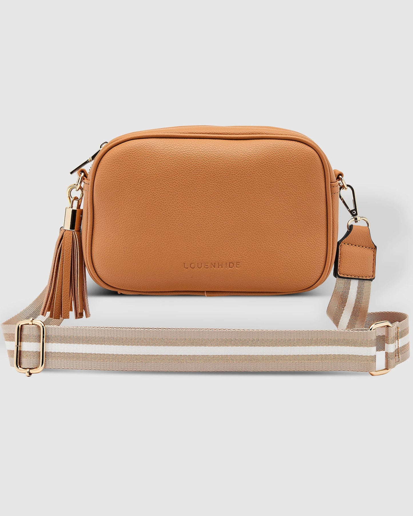 Louenhide Jacinta Metallic Crossbody Bag- Camel