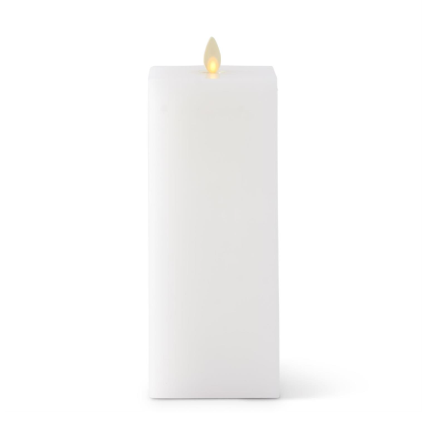 Luminara White Square Flameless Candle 3" x 8.5"