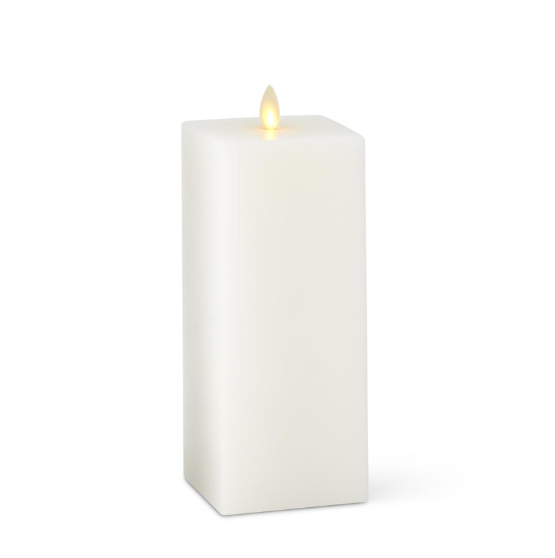 Luminara White Square Flameless Candle 3" x 8.5"