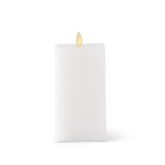 Luminara White Square Flameless Candle 3" x 6.5"