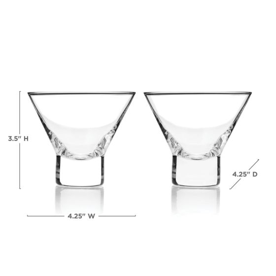 Heavy Base Crystal Martini Glass by Viski