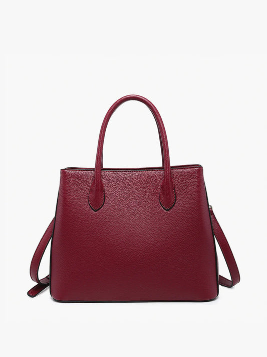 Tyler 3 Compartment Tote Merlot