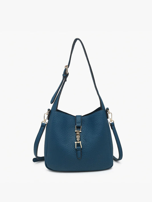 Agnes Press Lock Satchel Peacock