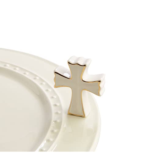 Nora Fleming Mini White Cross A176