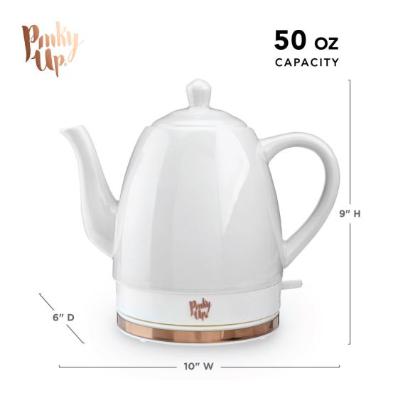 Noelle Grey Ceramic Electric Tea Kettle