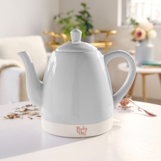 Noelle Grey Ceramic Electric Tea Kettle