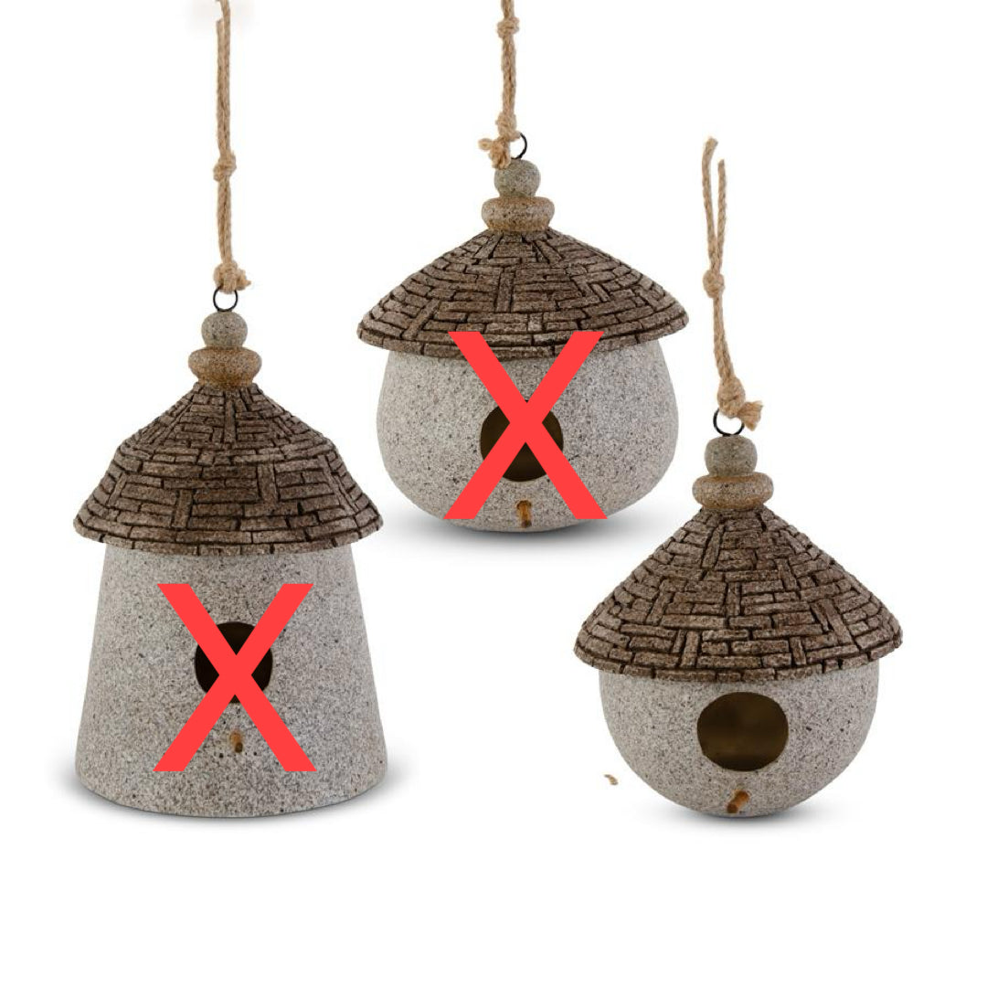 Stone Yurt Birdhouse Small