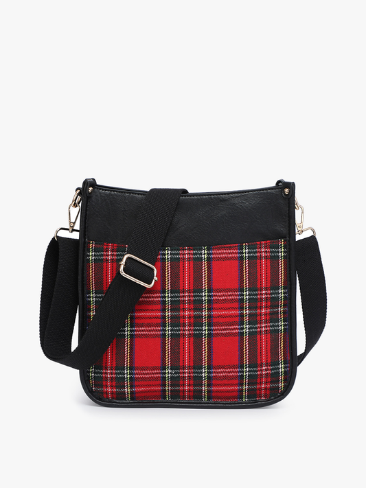 Posie Plaid Crossbody Red