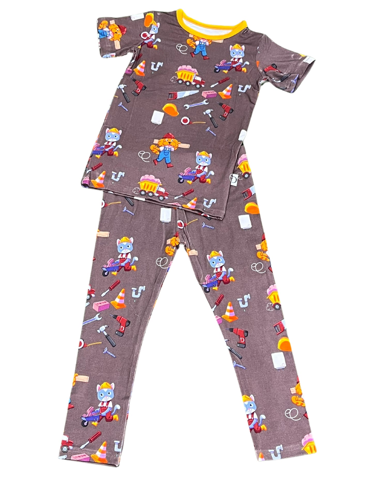 Trades Print PJ Set 4T