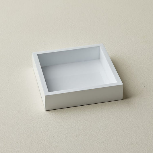 Lacquer White Cocktail Napkin Holder