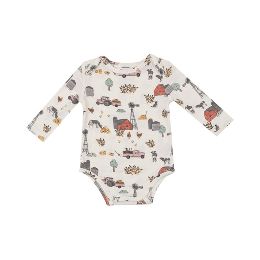 Angel Dear Hay Farmer Pink Bodysuit 18-24m