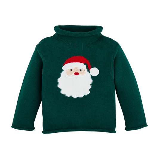 Mudpie Rollneck Santa Sweater 2T-3T